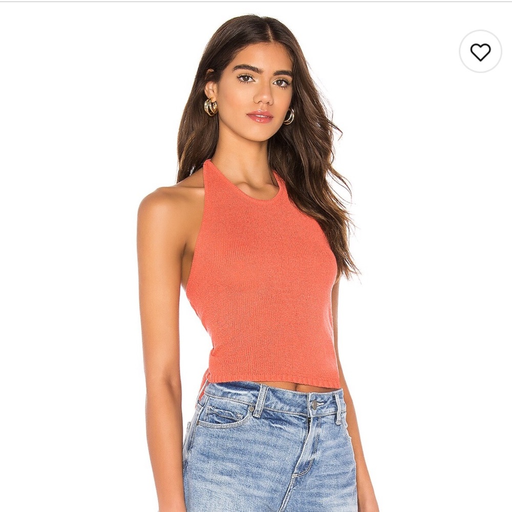 Coral knit halter top by Line and Dot. Never worn.